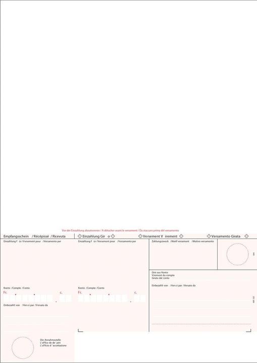 Simfact Deposit slip ES, boxed (100 x)