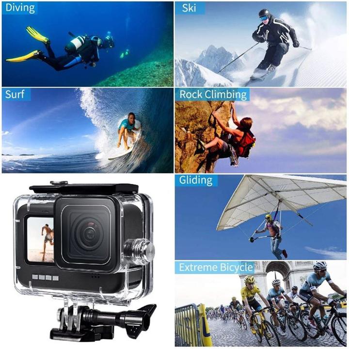 Image du produit Ueli Express GoPro Hero 12 / 11 / 10 / 9 Black Boîtier étanche Filtre de plongée et kit de démarrage de voyage (Hero 12, Hero 11 Noir, Hero 10 Noir, Hero 9 Noir)