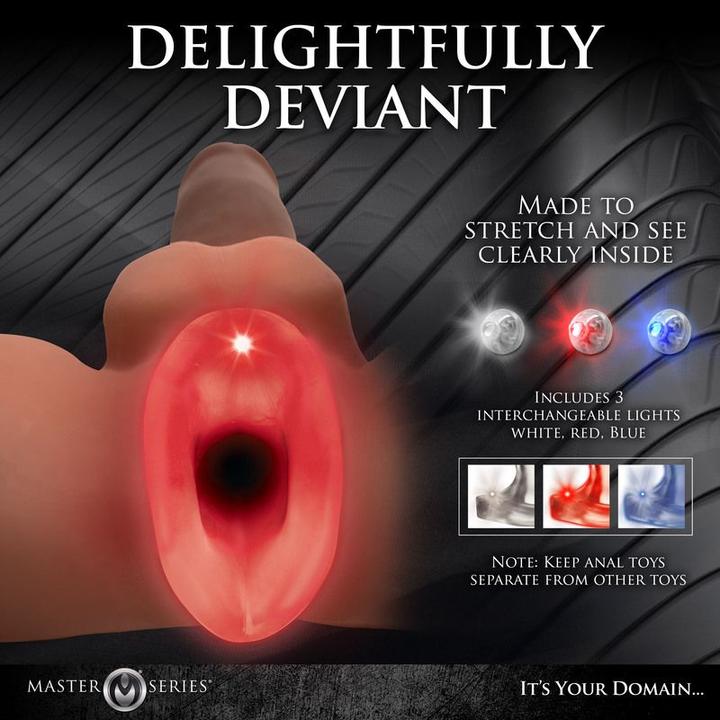 Actual product image Master Series Light Tunnel - Light-Up Anal Dilator - M
