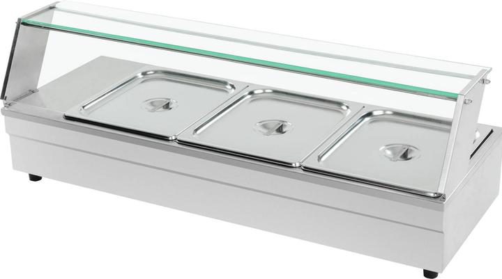 Produktbild Royal Catering Speisenwärmer Bain Marie Warmhalter Heisse Theke 3 x GN 1 2 Edelstahl Behälter