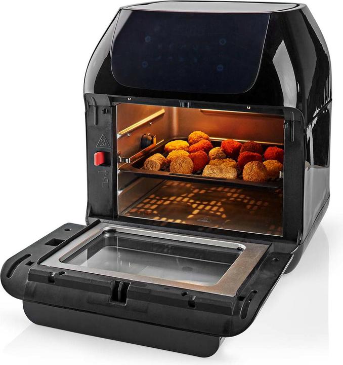 Produktbild Nedis Heissluft Friteuse 12 l Timer: 60 min Digital Schwarz (EU-Stecker)