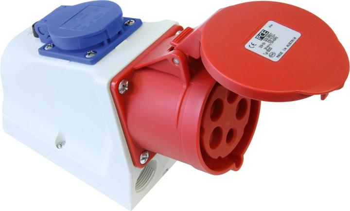 Actual product image PCE 9215-6w Wall socket - COMBO 16A 5p 6h IP44 (not wired)