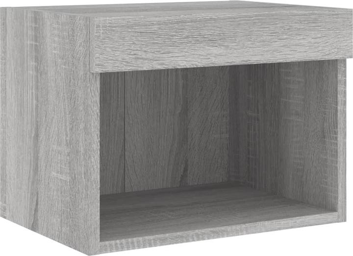 Produktbild VidaXL Wohnwand mit LED Schrankwand Anbauwand Wohnzimmer Set 8-tlg. Grau Sonoma