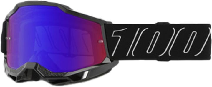 100% Accuri 2 Goggle Blackline - Mirror Red/Blue Lens (BlackLine, Mirror Red, Blau)