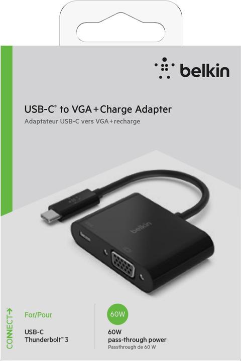 Actual product image Belkin USB-C to VGA + Charge Adapter (USB-C, 1 Ports)