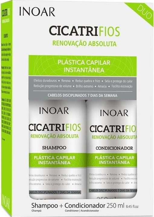 Inoar Cicatrifios Shampoo and Conditioner Kit 250ml (250 ml, Flüssiges Shampoo)
