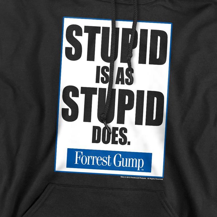 Immagine prodotto Forrest Gump Stupid Is Felpa con Cappuccio Uomo (XL)