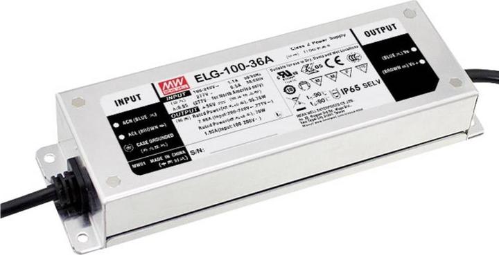 Actual product image MeanWell ELG-100-24DA-3Y LED transformer, LED