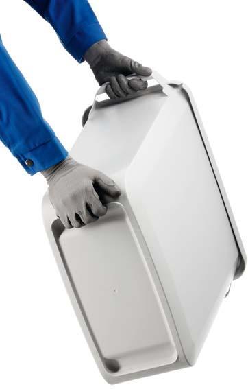 Actual product image Durable Waste bin 60L PP+lid grey/yellow (60 l)