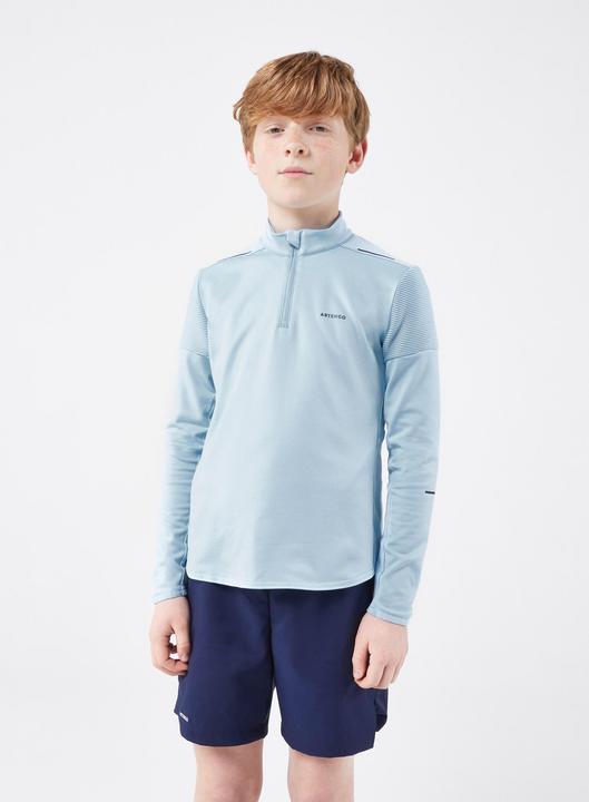 Immagine prodotto Artengo Camicia da bambino a maniche lunghe tennis 1/2 zip - TTS ML TH blu chiaro
