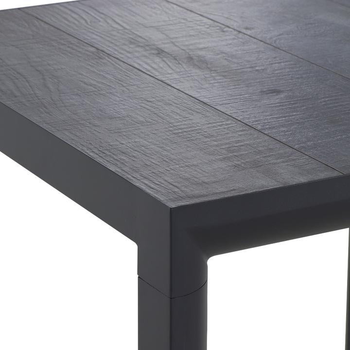 Actual product image Siena Garden Silva Dining Tisch 80x80cm matt anthrazit / wood-grey (80 cm)