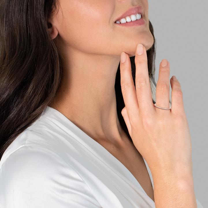 Produktbild Glanzstücke München Damen Sterling Silber Zirkonia roségold - 6098 (52, 925 Silber)