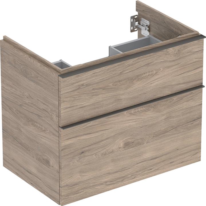 Actual product image Geberit iCon vanity unit for washbasin, 2 drawers, 74x61,5x47,6 cm, 502304 (74 x 47.5 x 61.5 cm)