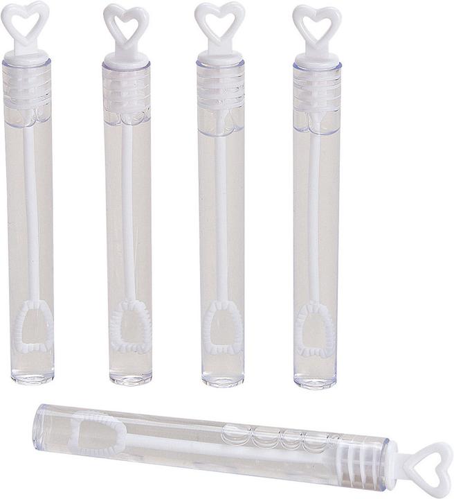 Produktbild G. Wurm Seifenblasen 48er Set, Herz für Hochzeit, Kunststoff, 4,5ml, (B/H/T) 1x10x1cm Ø1cm