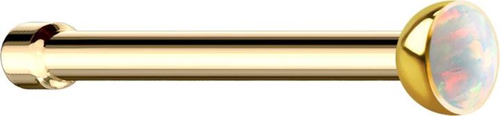 Immagine prodotto Star Piercing Nasenstecker gerade vergoldet mit Opal weiss (Acciaio chirurgico 316L)