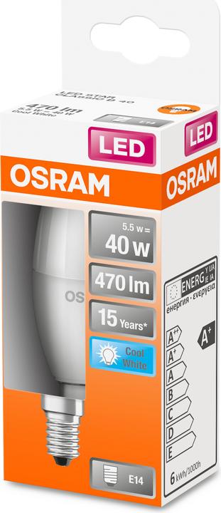 Produktbild Osram Led Star Classic B (E14, 5.50 W, 470 lm, 1 x, F)