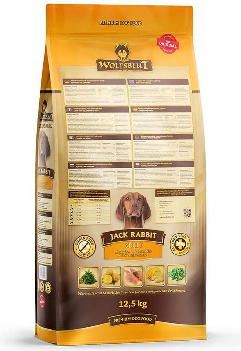 Produktbild Wolfsblut Jack Rabbit Kaninchen & Gemüse (Adult, 1 Stk., 12500 g)