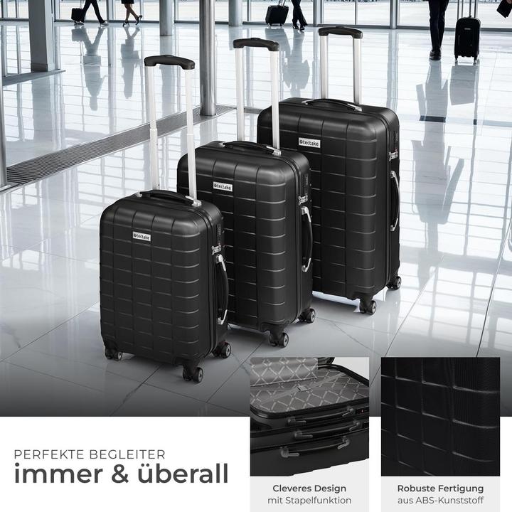 Actual product image tectake Trolley Set of 3 (98 l, M (50 - 90l), L (90 - 115l))