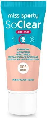 Produktbild Miss Sporty So Clear Anti-Spot 2 Imperfection Masking Foundation 003 Dark 30Ml (003 Dark)