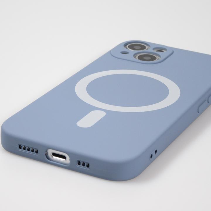 Produktbild PhoneLook Hülle Soft-Shell silikon cover mit MagSafe und Kameraschutz grau (Apple iPhone 15 Plus)