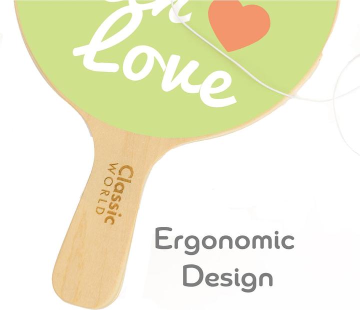 Actual product image Classic World Wooden bat with ball on string