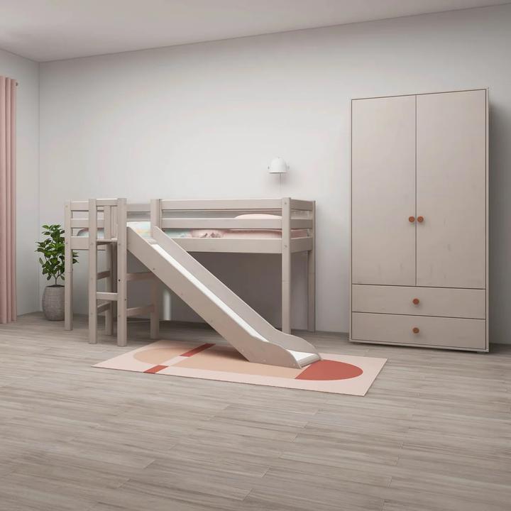 Produktbild Flexa Halbhohes Bett Classic mit Rutsche und Plattform (90 x 200 cm)
