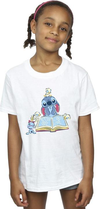 Immagine prodotto Disney Lilo & Stitch Reading A Book Maglietta Ragazze (128)