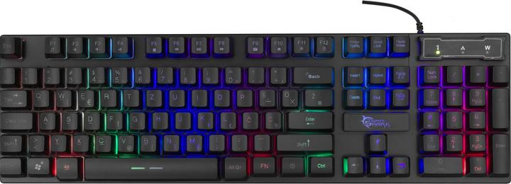 Actual product image White Shark Gaming keyboard with mouse and headphones Comanche 3, With backlight, US layout (US, Cable)