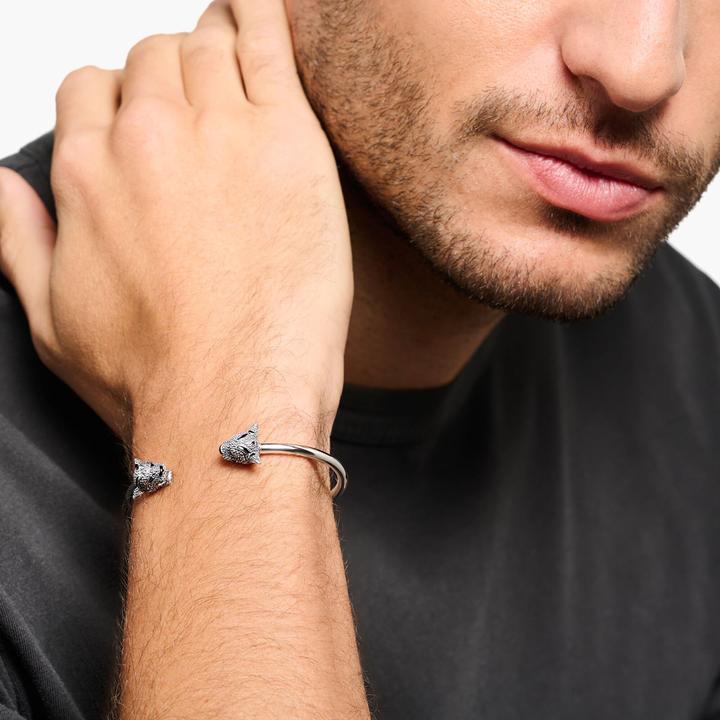 Immagine prodotto Thomas Sabo Braccialetto gatto nero (17.50 cm, Argento 925, Smalto)