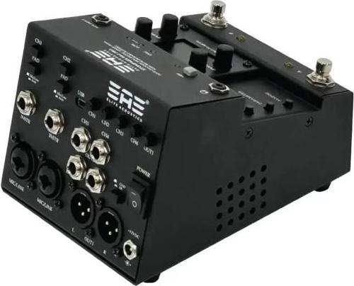Actual product image Elite Acoustics StompMix X4-2 PRO digital mixer pedal with cable