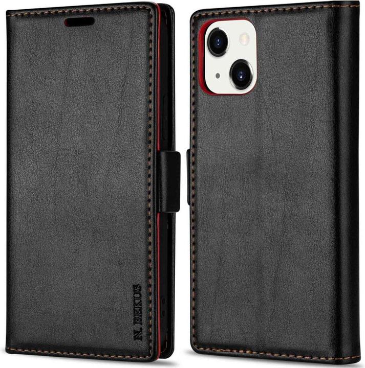 Produktbild N.Bekus iPhone 14 - Flip Case Hülle schwarz (Apple iPhone 14, Apple iPhone 13)