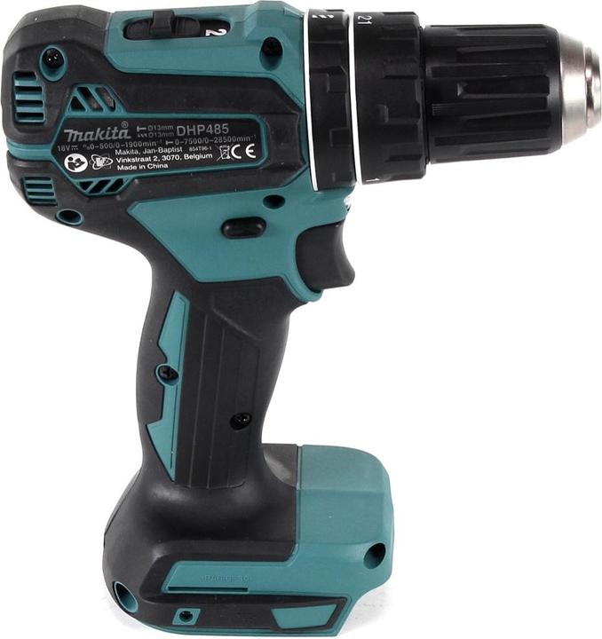 Actual product image Makita DHP 485 ZJ 18 V Li-Ion Battery Impact Drill Solo in Makpac - without battery, without charger (Rechargeable battery operated)