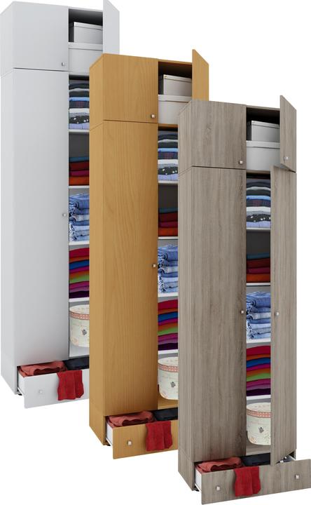 VCM Holz Mehrzweckschrank Serie Vandol mit Drehtüren (70 x 40 cm)