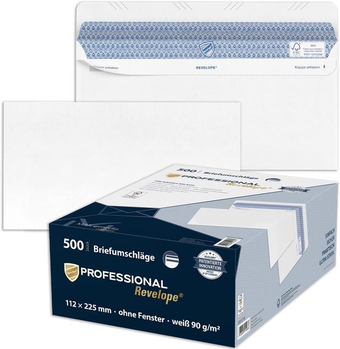 Produktbild Magni Revelope Professional Briefhüllen 112 x 225 mm selbstklebend Offset weiss 90 g/m² (FSC), 30051799 (500 x)