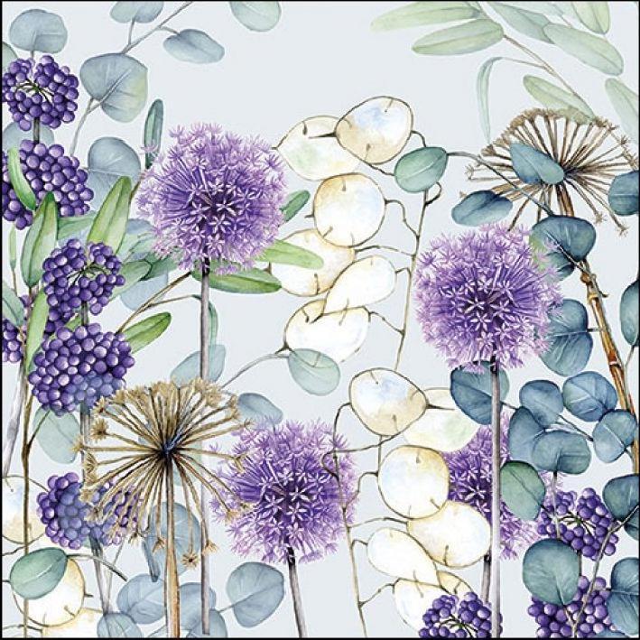Actual product image Ambiente Napkin "Lunaria" 33 x 33 cm Pack of 20 (20 x, 33 x 33 cm)