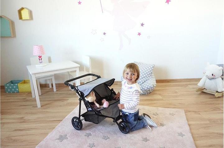 Produktbild Knorrtoys Zwillingspuppenwagen Duo - jeans grey