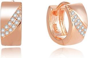 Beneto Charming bronze round earrings AGUC2674-ROSE (L)