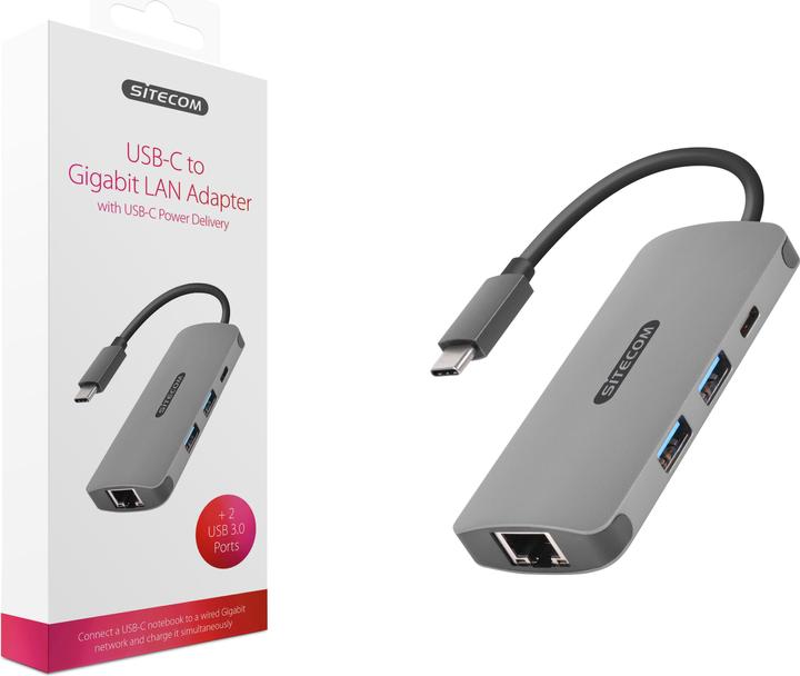 Actual product image Sitecom CN-378 Network adapter (USB-C, 3 Ports)