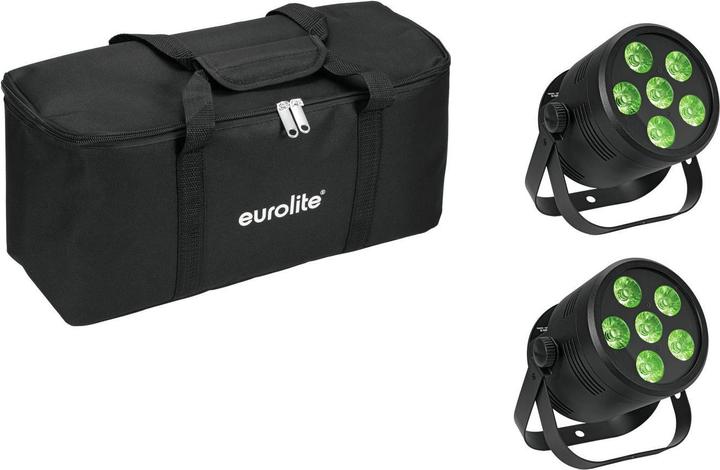 Produktbild Eurolite Set 2x LED Silent Par 6 QCL Floor sw + Soft-Bag