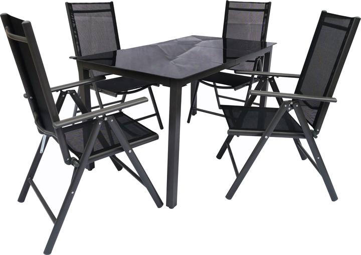Produktbild VCM 5 tlg. Alu Gartenset Sitzgruppe 140SW (140 cm)