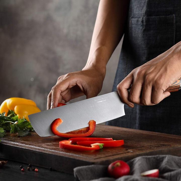 Actual product image Aroma House Nakiri Kochmesser für Rechts- und Linkshänder (18.50 cm)