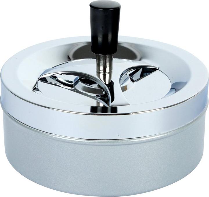 Moosmayr Drehaschenbecher Chrome Silver Large 14 cm