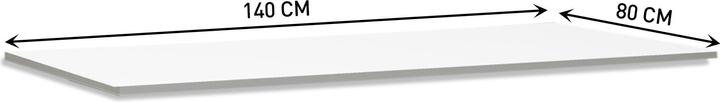 Actual product image Contini Table top height-adjustable office desk (140 x 80 cm)