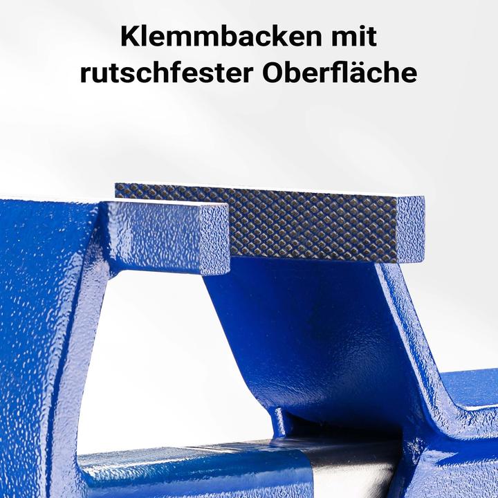 Produktbild Wiltec Schraubstock 125mm Klemmbacken Parallelschraubstock Tischschraubstock