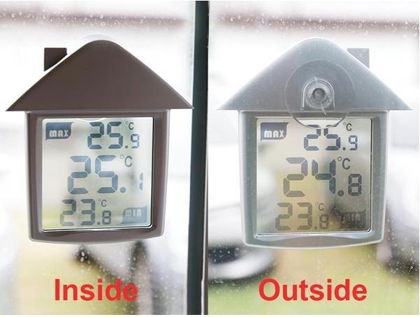 Image du produit Perel Thermomètre De Fenêtre Transparent Avec Indications Min/Max