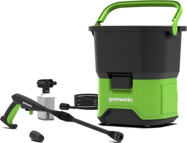 Greenworks 5104607, Senkrecht, Akku, 6 m, Hochdruck, 20 l, Schwarz, Grün (Akkubetrieb)