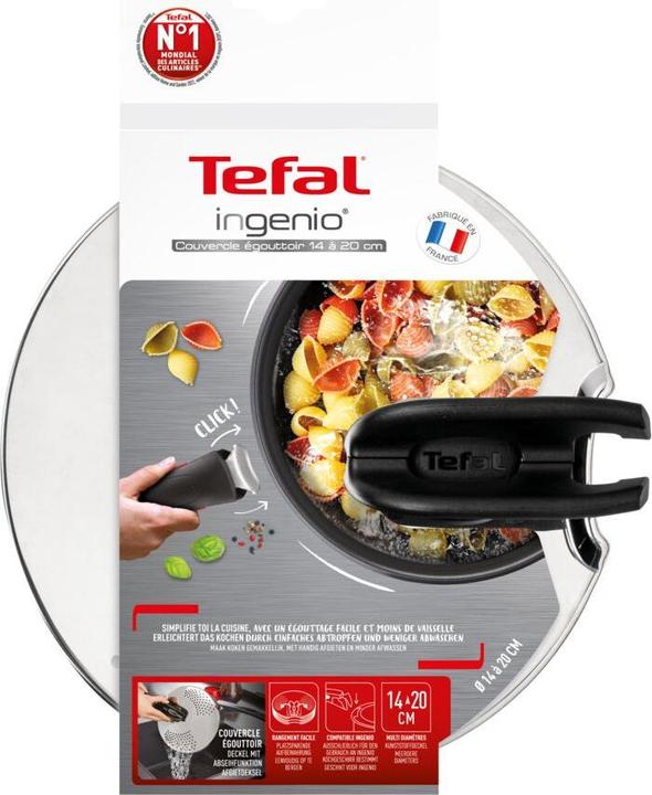 Image du produit Tefal Ingenio couvercle égouttoir L9829402 (20 cm, Métal)