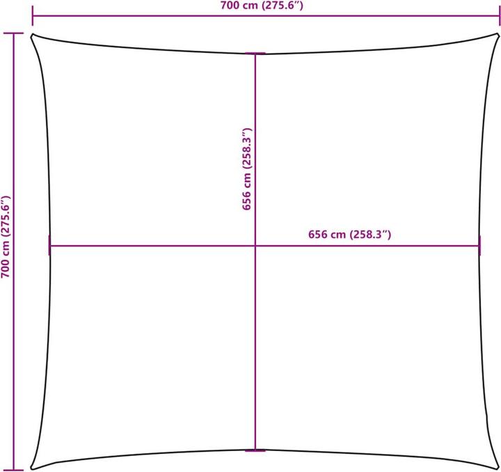 Image du produit VidaXL Voile d'ombrage (700 x 700 cm)