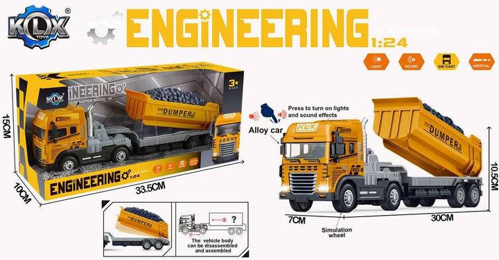 Produktbild Toymax Die-cast truck w/dumper, friction, light & sound