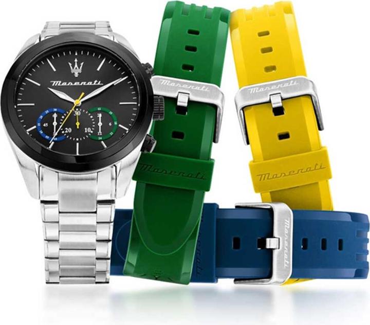 Maserati Uhren-Set inkl. Wechselarmband Traguardo (Chronograph, 45 mm)